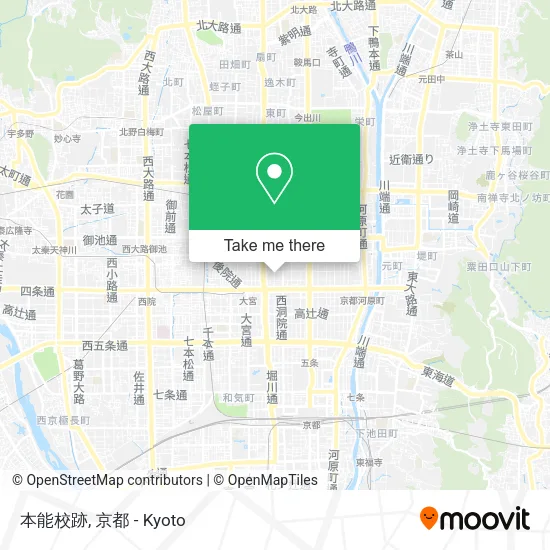 本能校跡 map