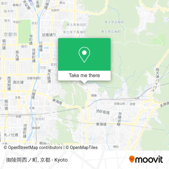 御陵岡西ノ町 map