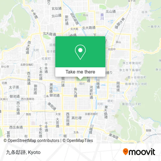 Kujō Residence Ruins map