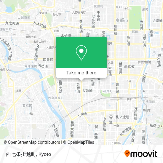 Nishi Shichijo Kakekoshi Town map