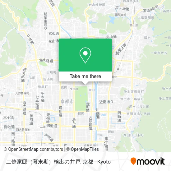 二條家邸（幕末期）検出の井戸 map