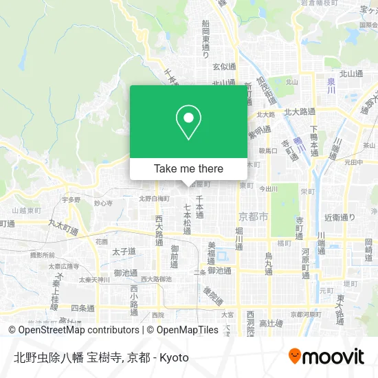 北野虫除八幡 宝樹寺 map
