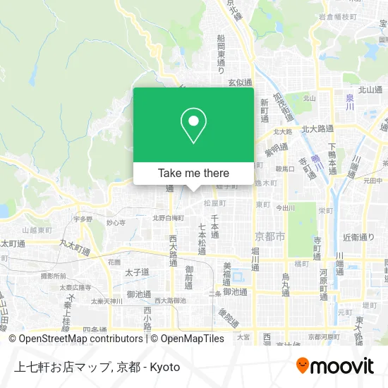 上七軒お店マップ map