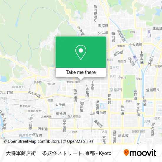 大将軍商店街 一条妖怪ストリート map