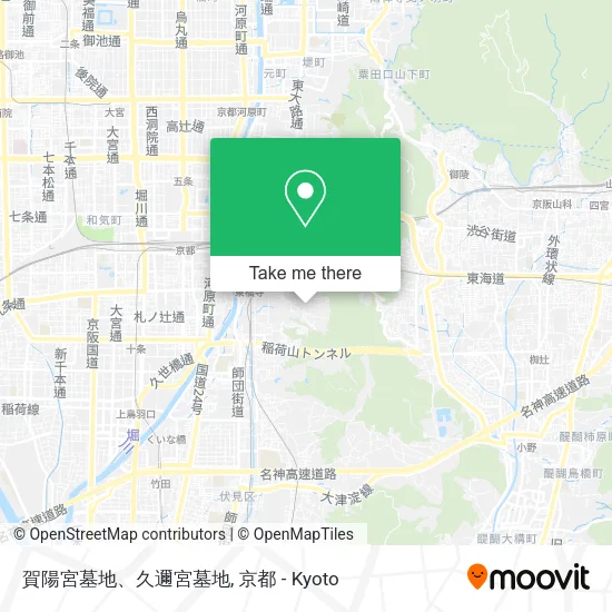 賀陽宮墓地、久邇宮墓地 map