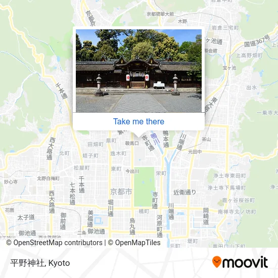 Hirano Shrine map