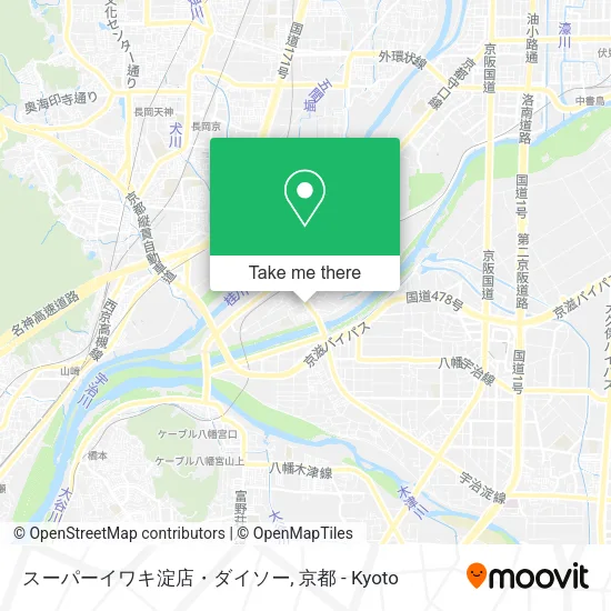 スーパーイワキ淀店・ダイソー map