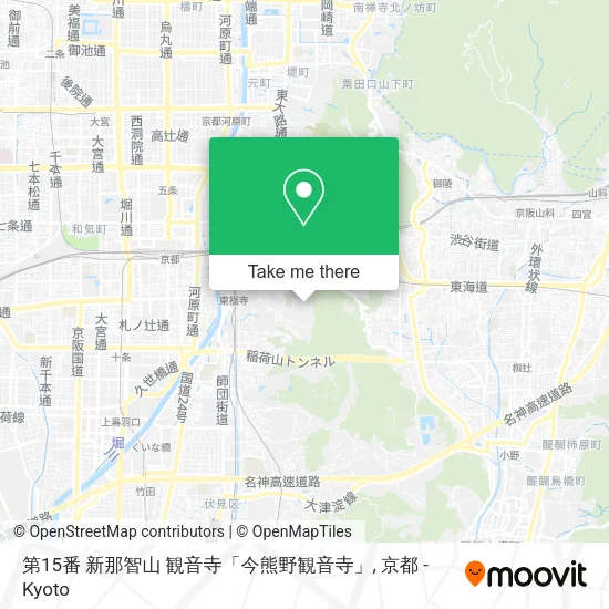 Number 15 New Nachi Mountain Kannon Temple 'Imakumano Kannon-ji' map