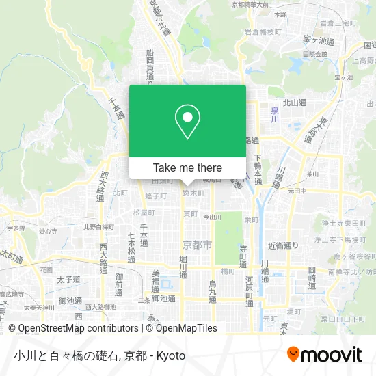小川と百々橋の礎石 map