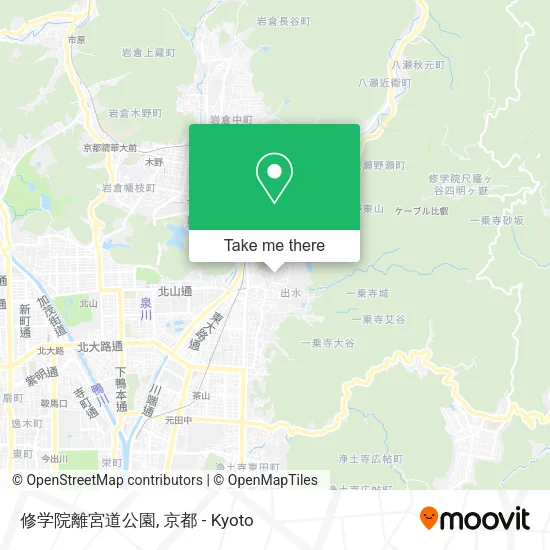 修学院離宮道公園 map