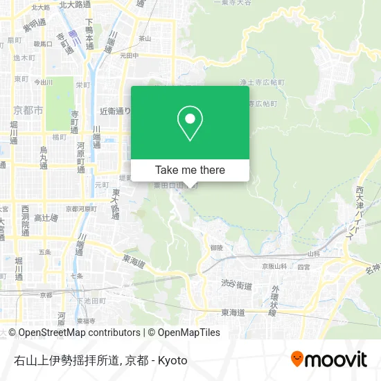 右山上伊勢揺拝所道 map