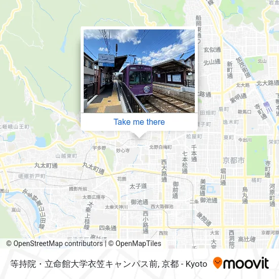 等持院・立命館大学衣笠キャンパス前 map