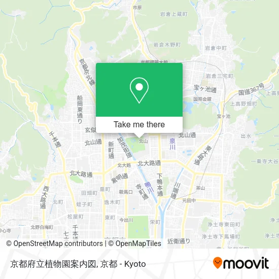 京都府立植物園案内図 map