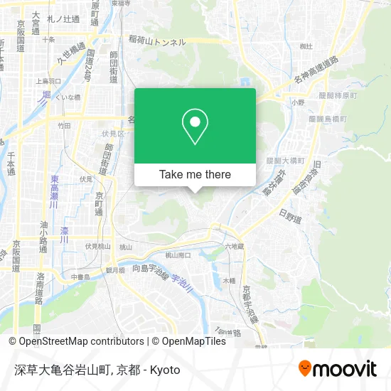 Fukakusa Ohkameya Iwayama-cho map