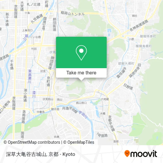 深草大亀谷古城山 map