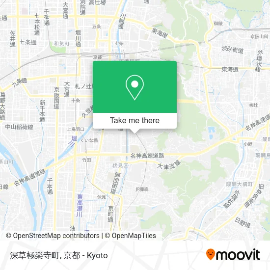 Fukakusa Gokurakuji Town map