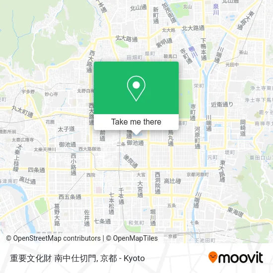 重要文化財 南中仕切門 map