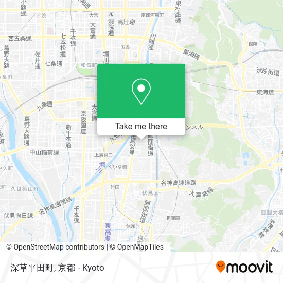 深草平田町 map