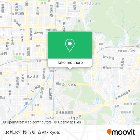 お札お守授与所 map