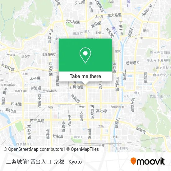 二条城前1番出入口 map