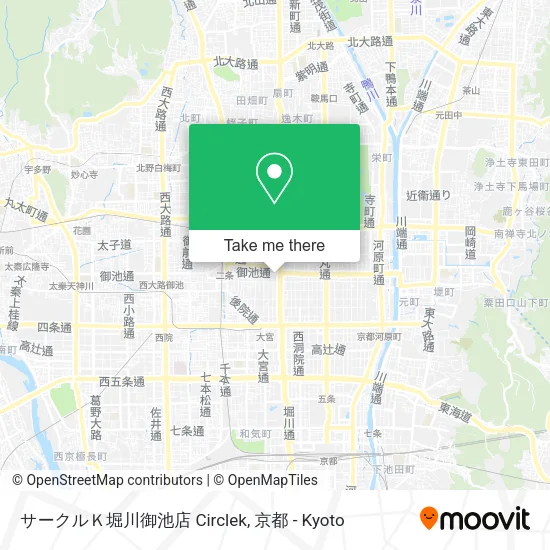 サークルＫ堀川御池店 Circlek map