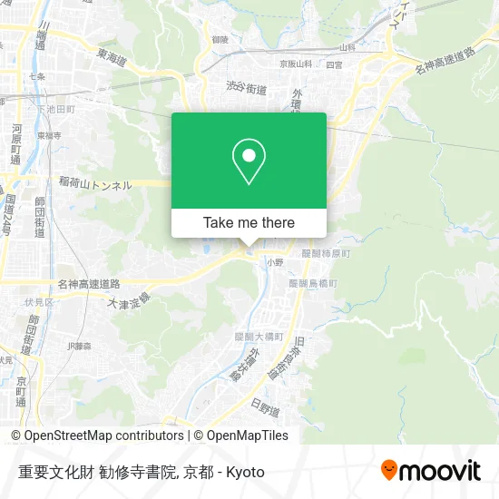 重要文化財 勧修寺書院 map