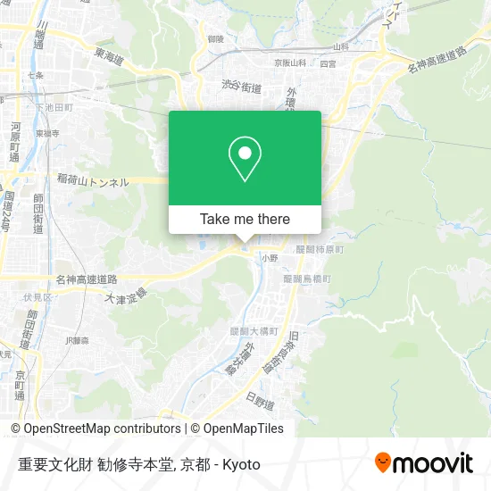 重要文化財 勧修寺本堂 map