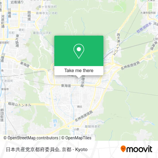 Japanese Communist Party Kyoto Prefectural Committee map