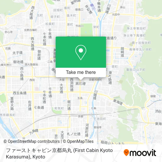 First Cabin Kyoto Karasuma map