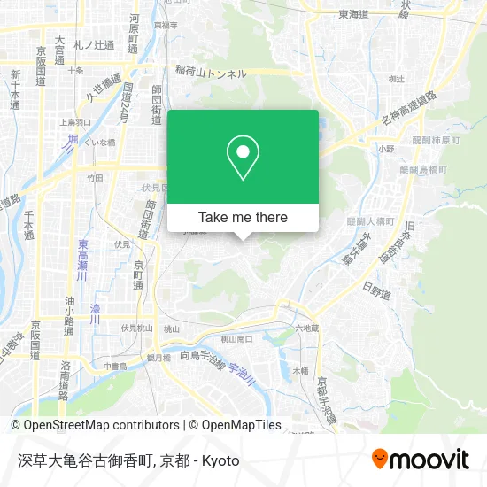 深草大亀谷古御香町 map