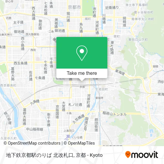 地下鉄京都駅のりば 北改札口 map