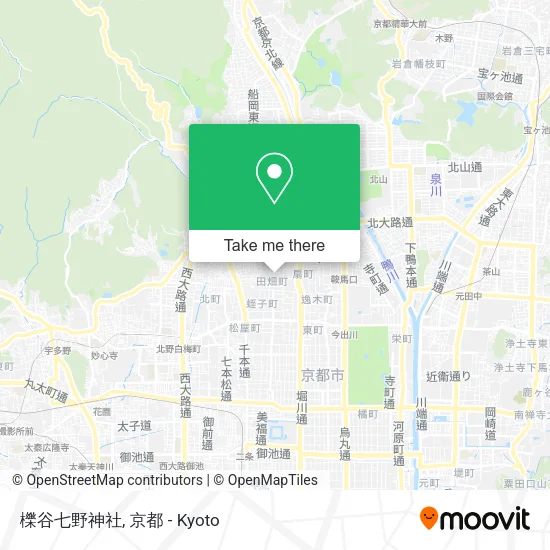 櫟谷七野神社 map