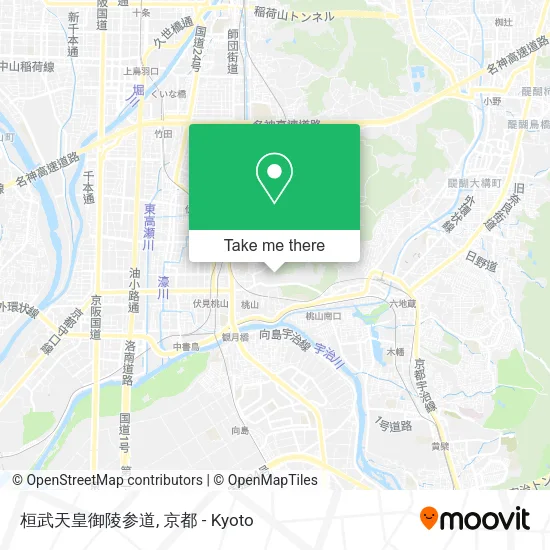 桓武天皇御陵参道 map