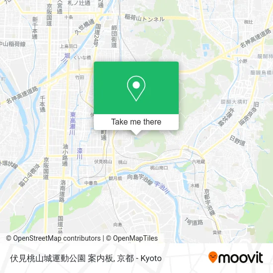 伏見桃山城運動公園 案内板 map