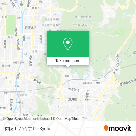 Imperial Mausoleum Yamano-tani map