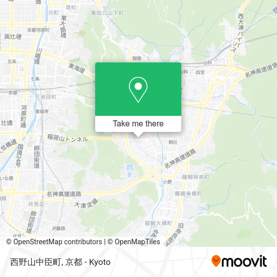 Nishiyama Nakatomi Town map