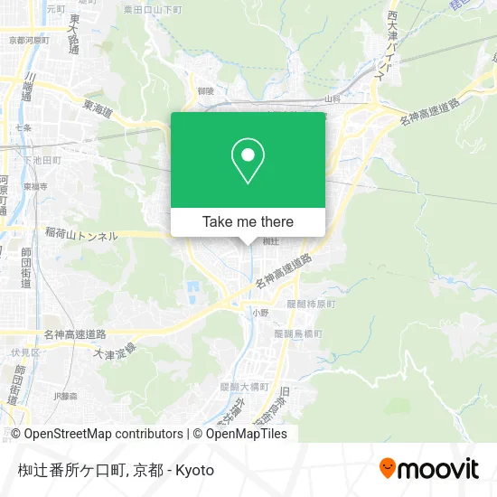 椥辻番所ケ口町 map