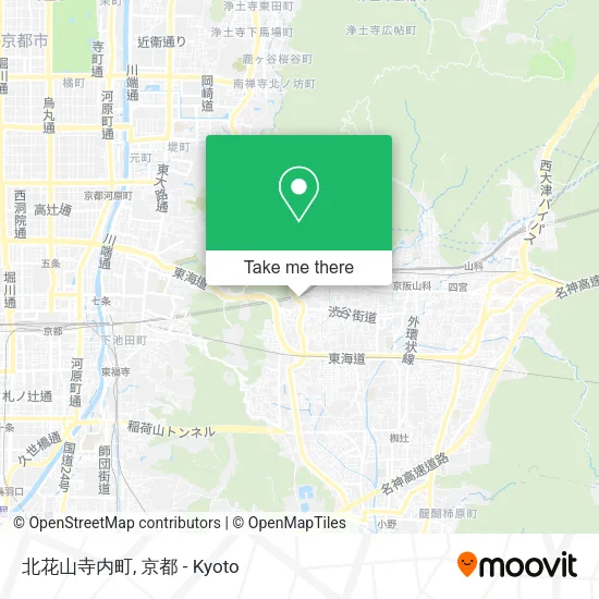 Kita Hanayama Temple Town map