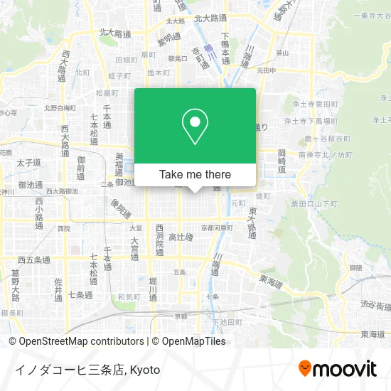Inoda Coffee Sanjo Branch map