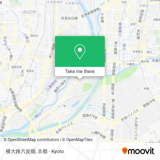 横大路六反畑 map