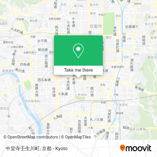 中堂寺壬生川町 map