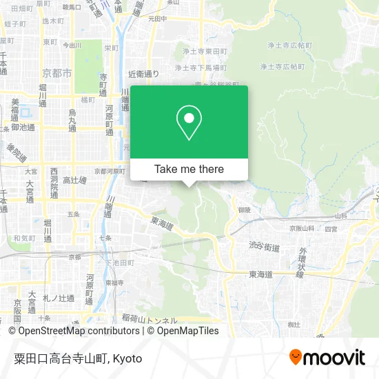 Awata Mouth Kodaiji Mountain Town map