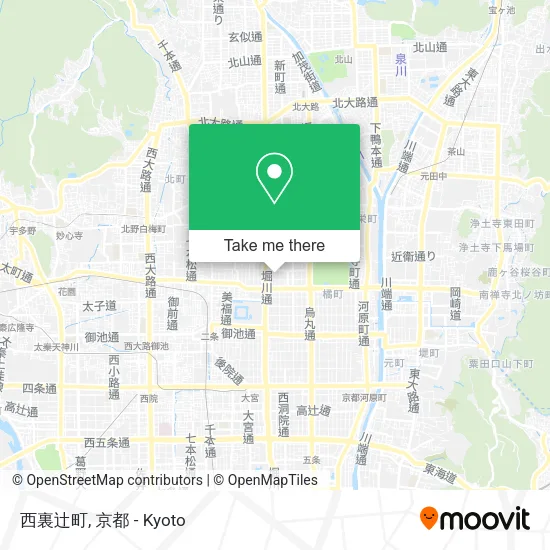西裏辻町 map