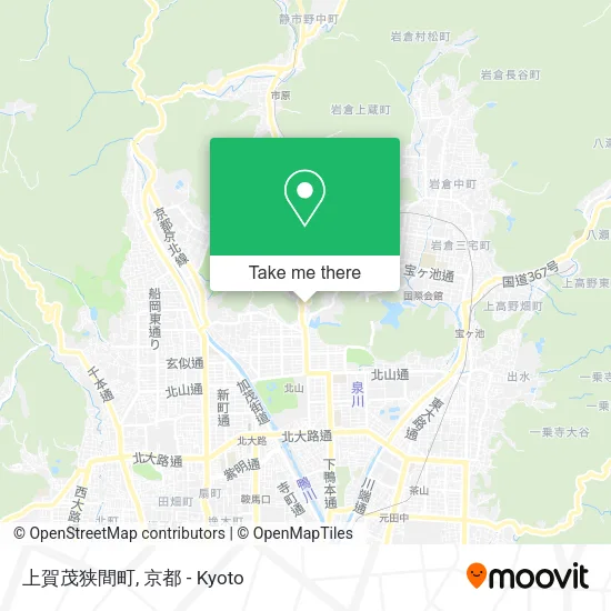 Kamigamo Hazama Town map