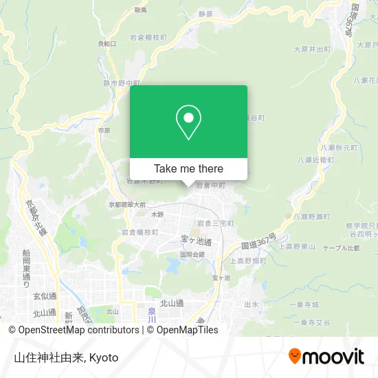 Yamazumi Shrine Origin map