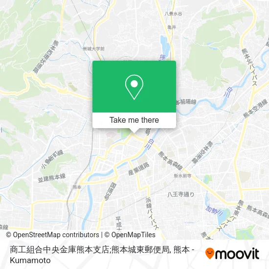 商工組合中央金庫熊本支店;熊本城東郵便局 map