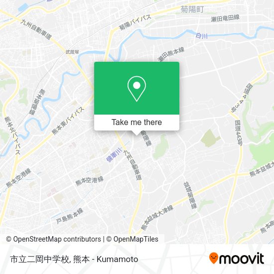 市立二岡中学校 map