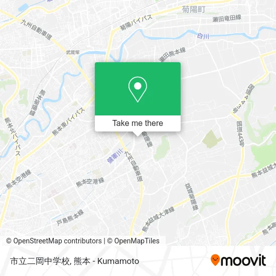 市立二岡中学校 map