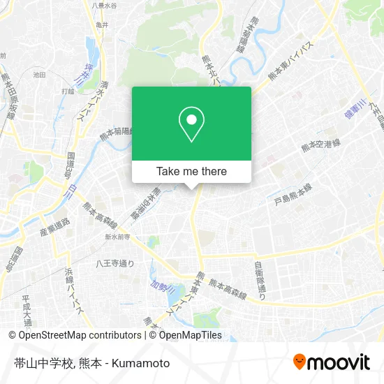 帯山中学校 map