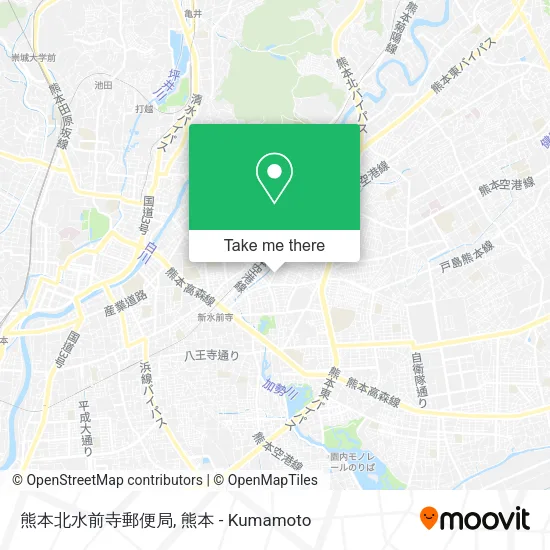熊本北水前寺郵便局 map